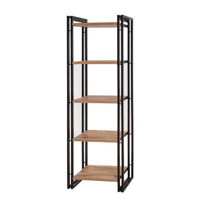 Hanah Home Cosmo Penta Estantería Industrial Pino Atlántico y Negro Hanah Home Cosmo Penta Estantería Industrial Pino Atlántico y Negro